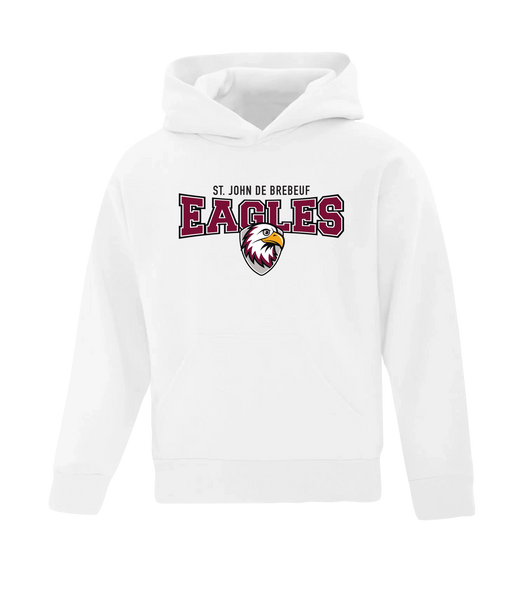 St. John de Brebeuf Youth Cotton Pull Over Hooded Sweatshirt with Printed Logo