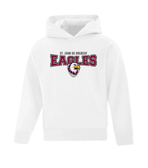 St. John de Brebeuf Youth Cotton Pull Over Hooded Sweatshirt with Printed Logo