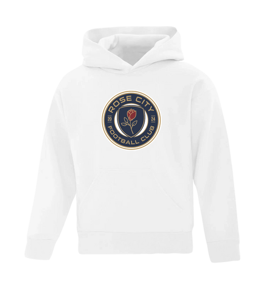 Rose City Football Club Youth Cotton Pull Over Hooded Sweatshirt with Printed Logo