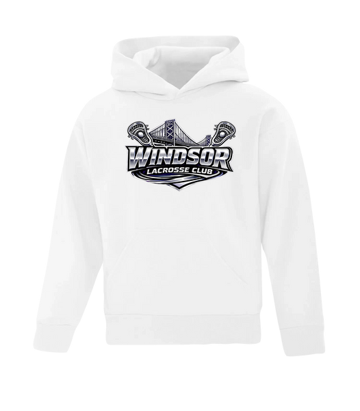 Windsor Lacrosse Club Youth Cotton Pull Over Hooded Sweatshirt with Printed Logo