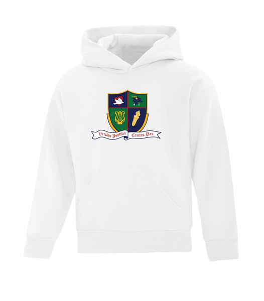 Ste. Cécile Youth Cotton Pull Over Hooded Sweatshirt with Printed Logo
