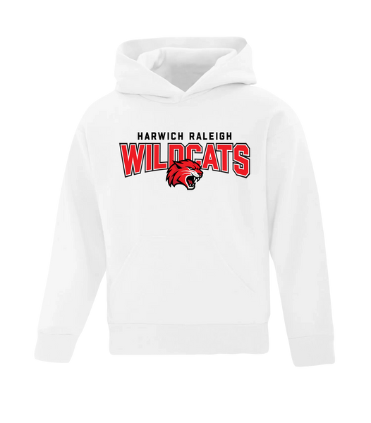 Harwich Raleigh Youth Cotton Pull Over Hooded Sweatshirt with Printed Logo=