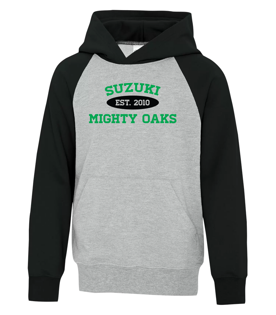 YOUTH Suzuki Fleece Two Tone Hoodie with Printed Logo
