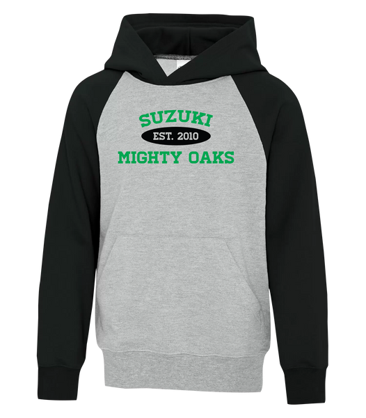 YOUTH Suzuki Fleece Two Tone Hoodie with Printed Logo