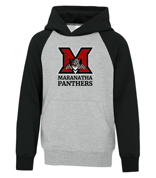 Maranatha Panthers Youth Fleece Two Tone Hoodie with Printed Logo