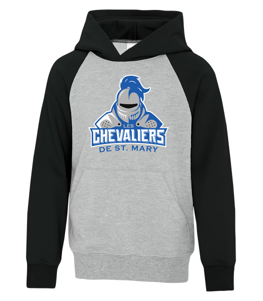 Les Chevaliers De St. Mary Youth Fleece Two Tone Hoodie with Printed Logo