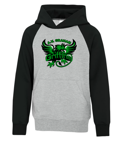 Griffins Youth Two Toned Hoodie with Printed Logo