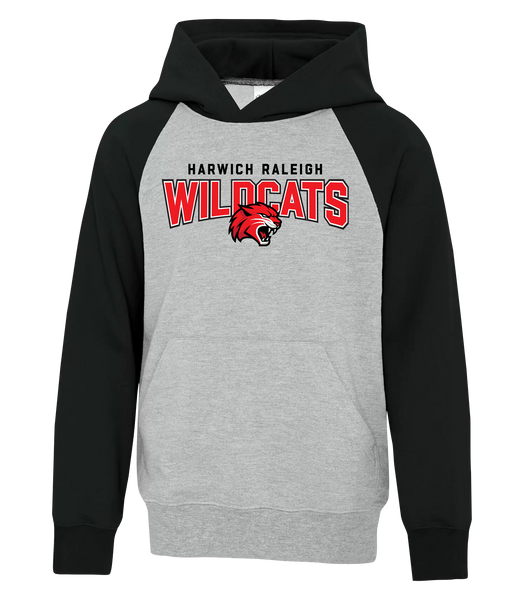 Harwich Raleigh Youth Fleece Two Tone Hoodie with Printed Logo