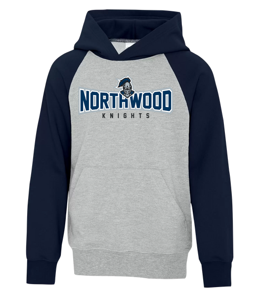 Northwood Knights Youth Fleece Two Tone Hoodie with Printed Logo
