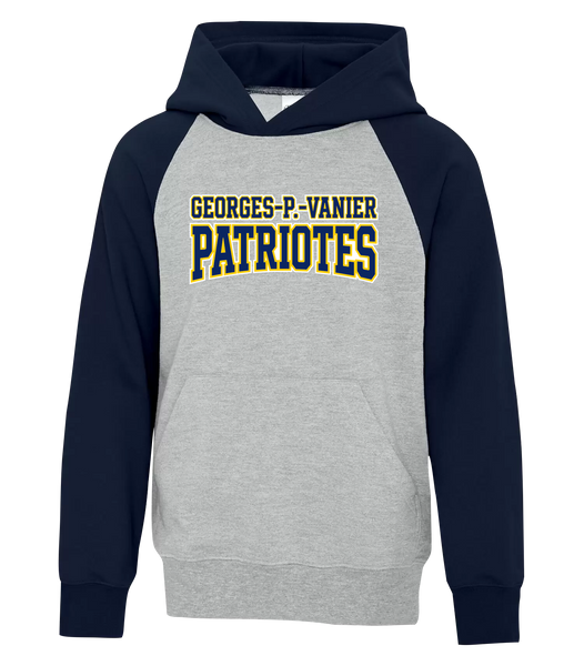 Georges-P.-Vanier Patriotes Youth Fleece Two Tone Hoodie with Printed Logo