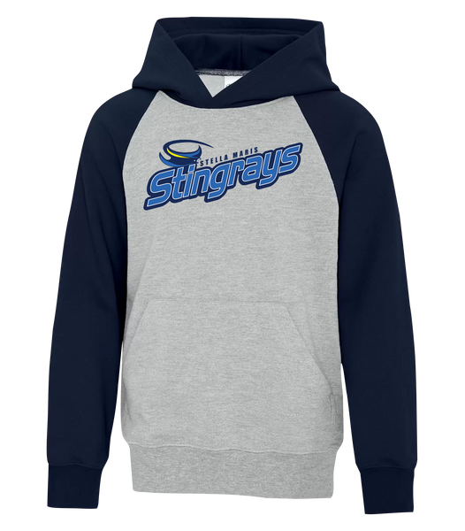 Stella Maris Youth Fleece Two Tone Hoodie with Printed Logo