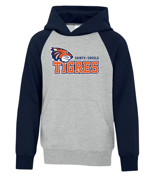 Sainte-Ursule Youth Fleece Two Tone Hoodie with Printed Logo