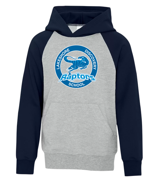 Lakeshore Discovery Youth Fleece Two Tone Hoodie with Printed Logo