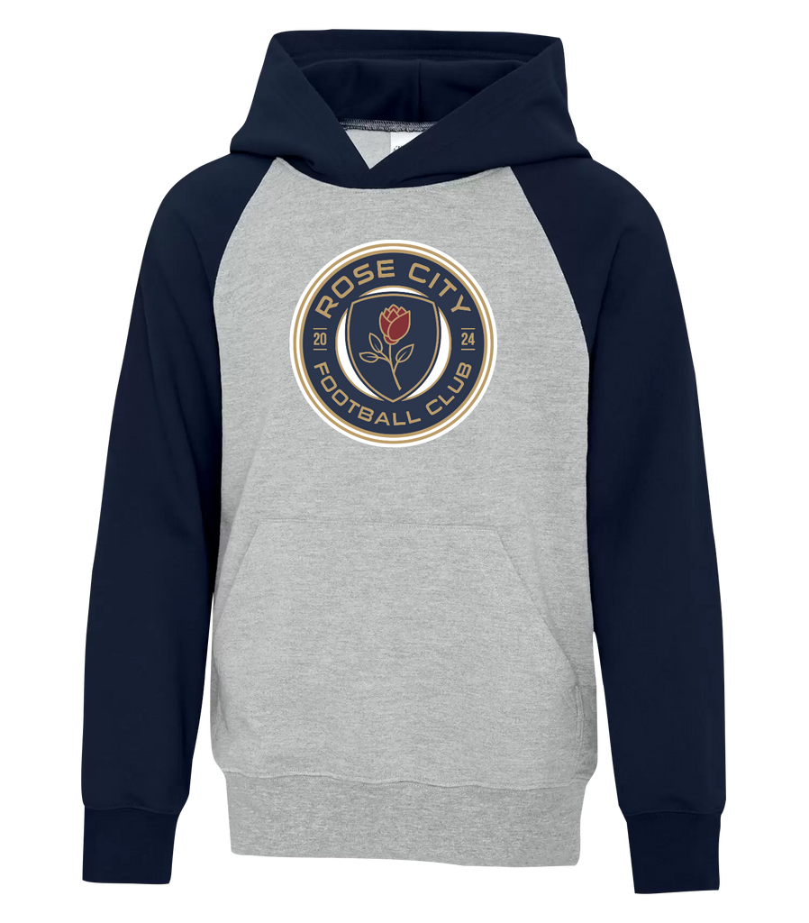 Rose City Football Club Youth Fleece Two Tone Hoodie with Printed Logo