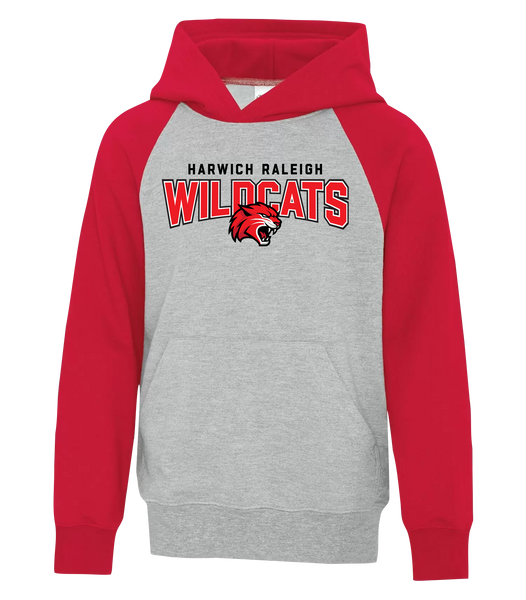 Harwich Raleigh Youth Fleece Two Tone Hoodie with Printed Logo