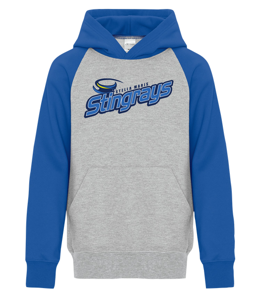 Stella Maris Youth Fleece Two Tone Hoodie with Printed Logo