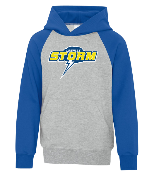 Storm Fleece Two Tone Hoodie with Printed Logo YOUTH