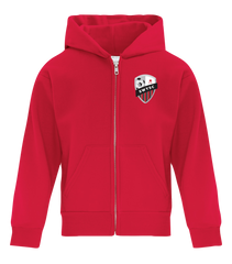 SWYSC Youth Cotton Full Zip Hooded Sweatshirt with Left Chest Embroidered Logo