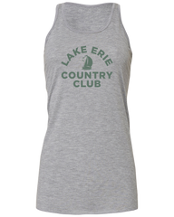 Lake Erie Country Club Ladies Flowy Racerback Tank with Printed Logo