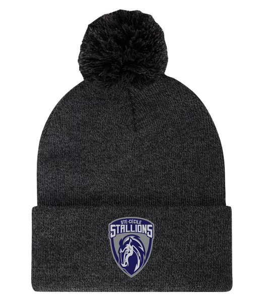Ste. Cécile Stallions Pom Pom Cuff Toque with Embroidered Logo