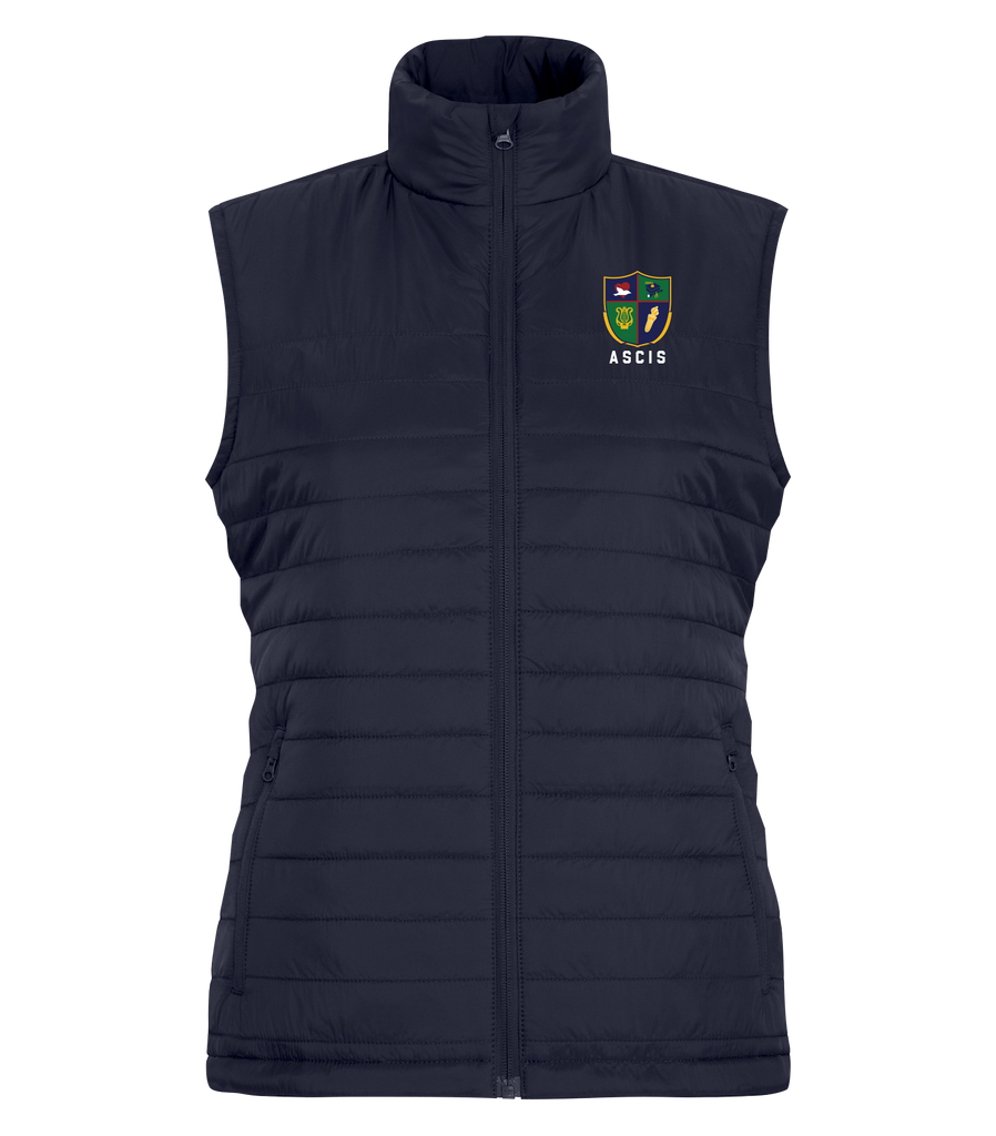 Ste. Cécile Ladies Puffy Vest with Embroidered Logo