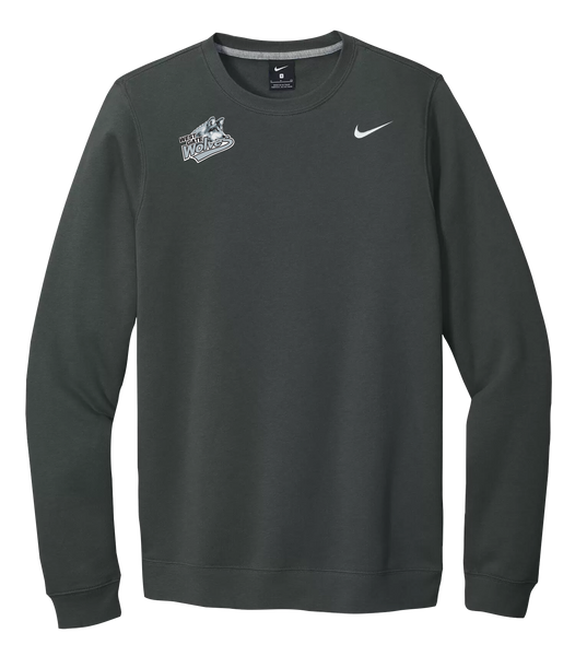 Wolves Staff Adult Nike® Fleece Crewneck With Embroidered Logo