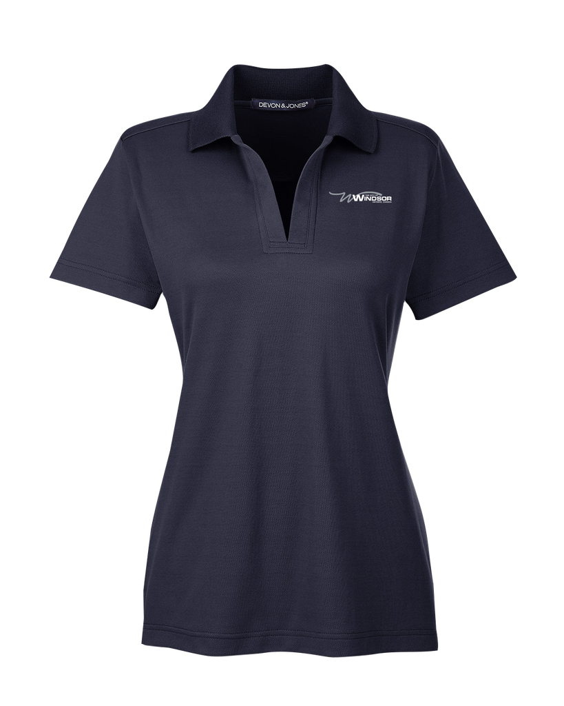 City of Windsor Performance Ladies' Plaited Polo with Printed Logo