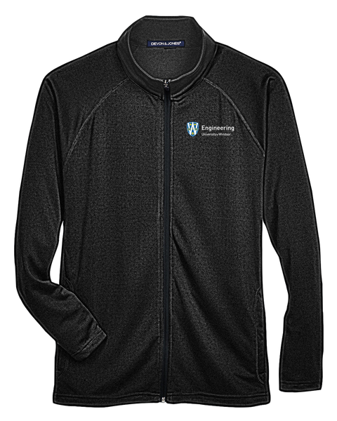 U of W Engineering Mens' Stretch Tech-Shell Devon & Jones Compass Full-Zip with Embroidered Logo
