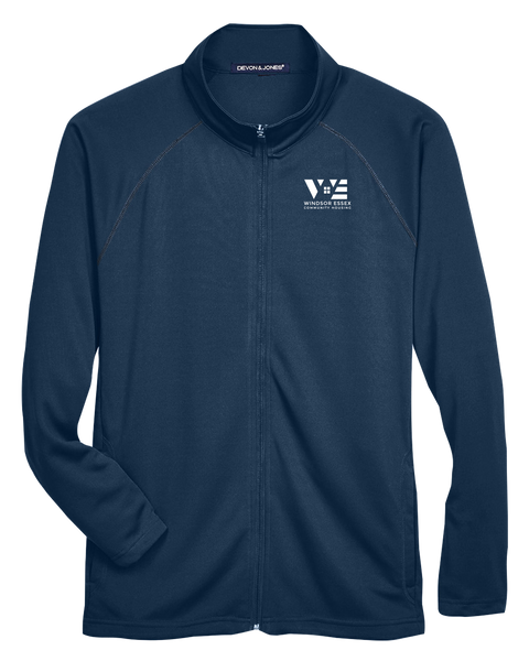 Windsor Essex Community Housing Mens' Stretch Tech-Shell Devon & Jones Compass Full-Zip with Embroidered Logo