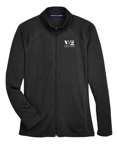 Windsor Essex Community Housing Ladies' Stretch Tech-Shell Devon & Jones Compass Full-Zip with Embroidered Logo