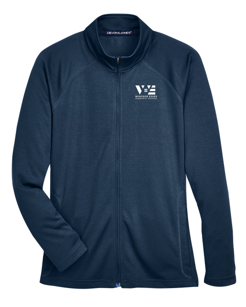 Windsor Essex Community Housing Ladies' Stretch Tech-Shell Devon & Jones Compass Full-Zip with Embroidered Logo