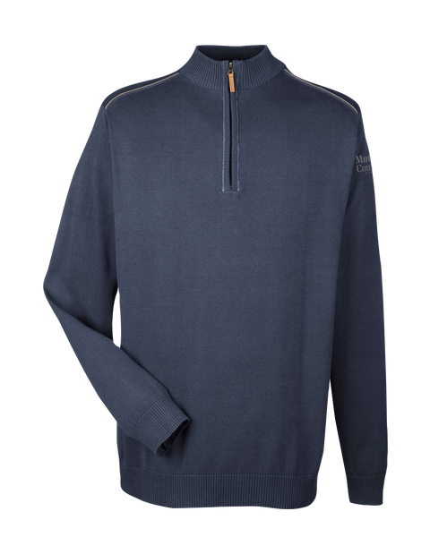 Motor City Community Credit Union Adult Fully-Fashioned Quarter-Zip Sweater with Printed Logo