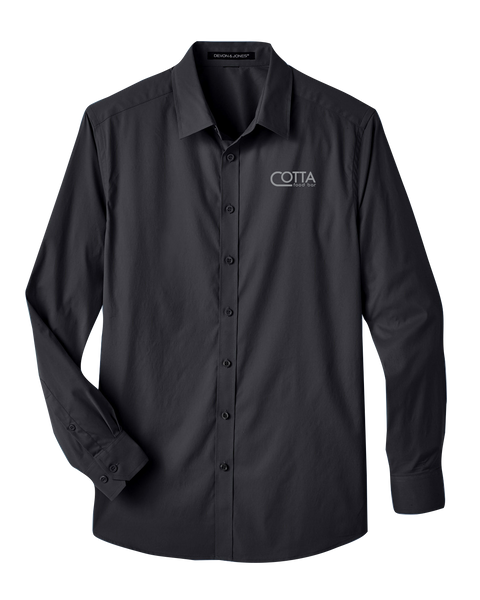 Cotta Men's Stretch Woven Shirt with Embroidered Logo