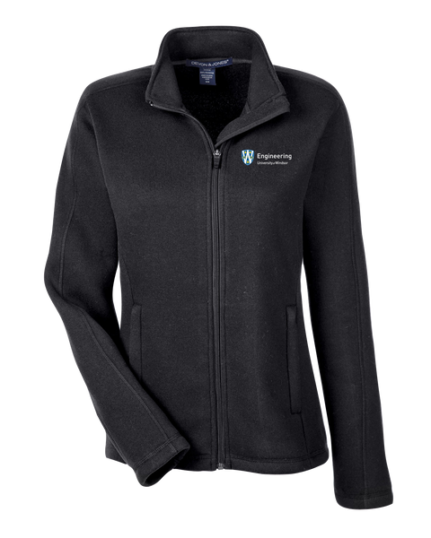 U of W Engineering Ladies' Devon & Jones Full-Zip Sweater Fleece Jacket with Embroidered Logo