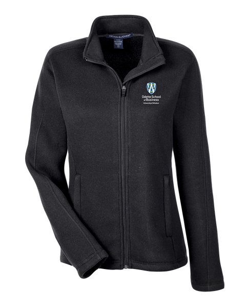 Odette Ladies' Devon & Jones Full-Zip Sweater Fleece Jacket with Embroidered Logo