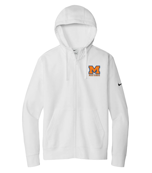 Vincent Massey Adult Nike® Fleece Full-Zip Hooded Sweater with Embroidered Logo