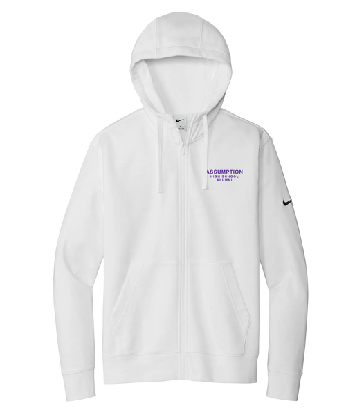 Assumption Alumni Adult Nike® Fleece Full-Zip Hooded Sweater with Embroidered Logo