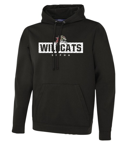 Wildcats SPFHA Block Letters Adult Dri-Fit Hoodie Sweatshirt with Printed Logo