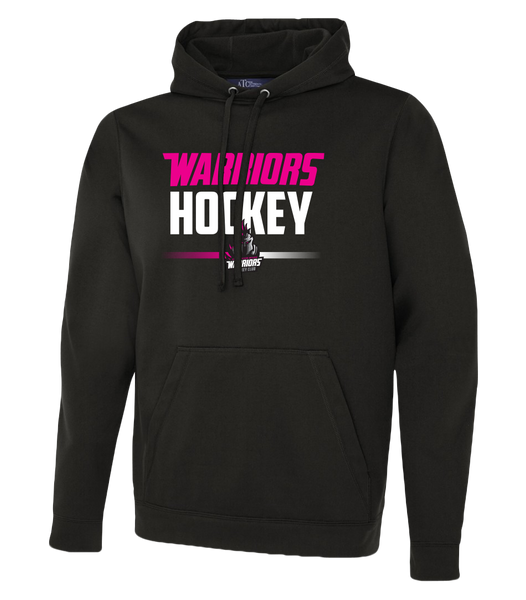 Warrior Hockey Ladies Pink Adult Dri-Fit Hoodie With Printed Logo