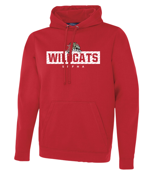 Wildcats SPFHA Block Letters Adult Dri-Fit Hoodie Sweatshirt with Printed Logo