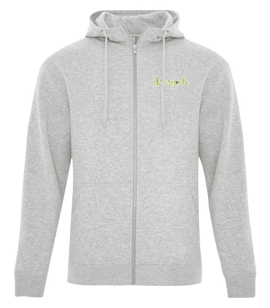 Maryvale Adult Cotton Full Zip Hooded Sweatshirt with Left Chest Embroidered Logo