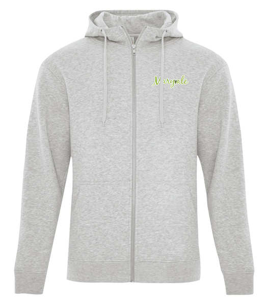 Maryvale Adult Cotton Full Zip Hooded Sweatshirt with Left Chest Embroidered Logo