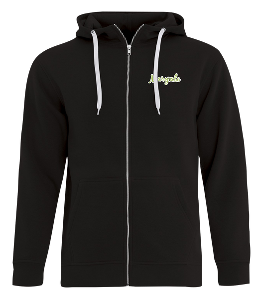 Maryvale Adult Cotton Full Zip Hooded Sweatshirt with Left Chest Embroidered Logo