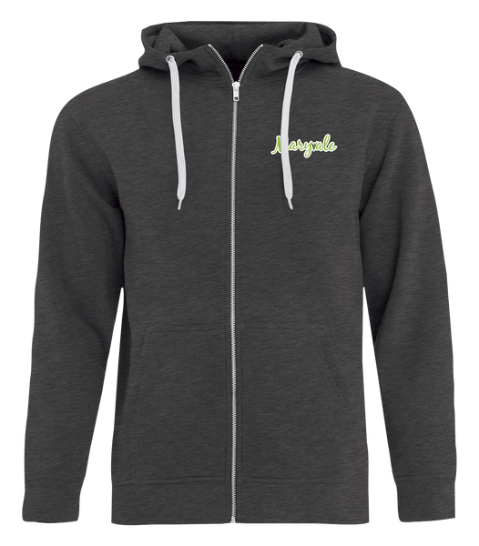 Maryvale Adult Cotton Full Zip Hooded Sweatshirt with Left Chest Embroidered Logo