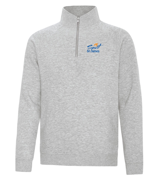 St. James Adult Vintage 1/4 Zip Sweatshirt with Embroidered Logo