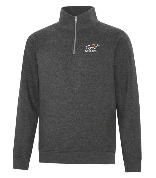 St. James Adult Vintage 1/4 Zip Sweatshirt with Embroidered Logo
