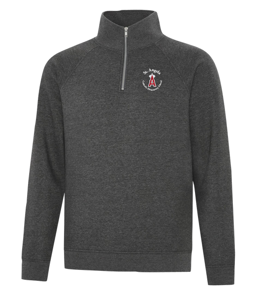 St. Angela Adult Vintage 1/4 Zip Sweatshirt with Embroidered Logo