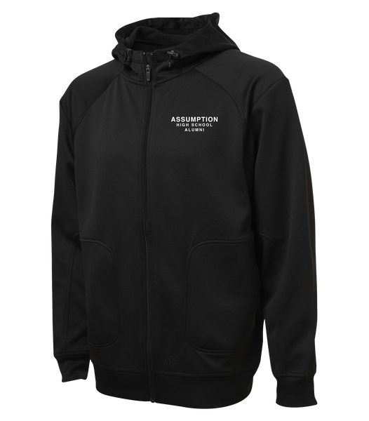 Assumption High School Alumni Adult Hooded Yoga jacket with Embroidered Logo