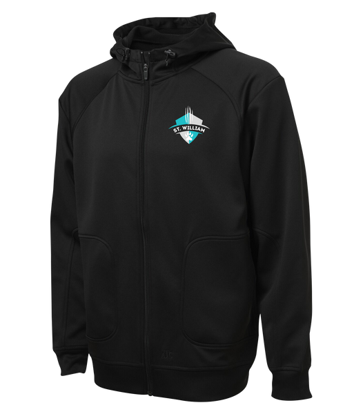 St. William Adult Hooded Yoga jacket with Embroidered Logo