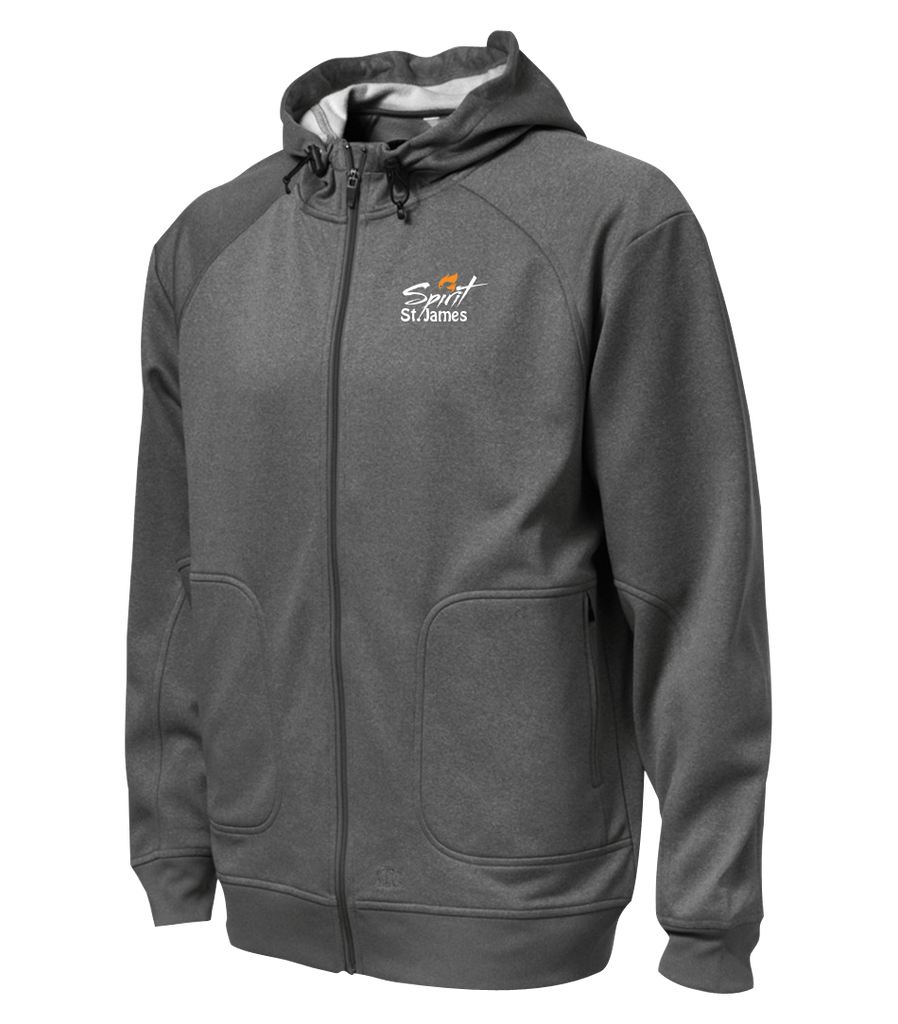 St. James Adult Hooded Yoga jacket with Embroidered Logo